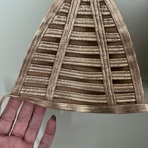 Beach Bunny Gold Bikini Top Hard Summer